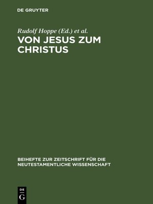 cover image of Von Jesus zum Christus